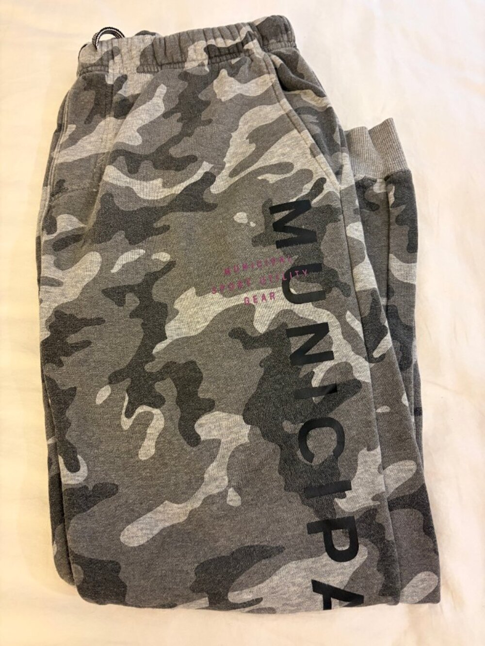 Municipal Sport Utility Gear Sweatpants Grey Camo Men's Medium - Picture 3 of 3
